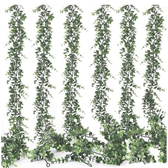 10 pack | Thick Boxwood Eucalyptus Garlands Wedding Vines Greenery 60 Feet - Picture 5 of 6